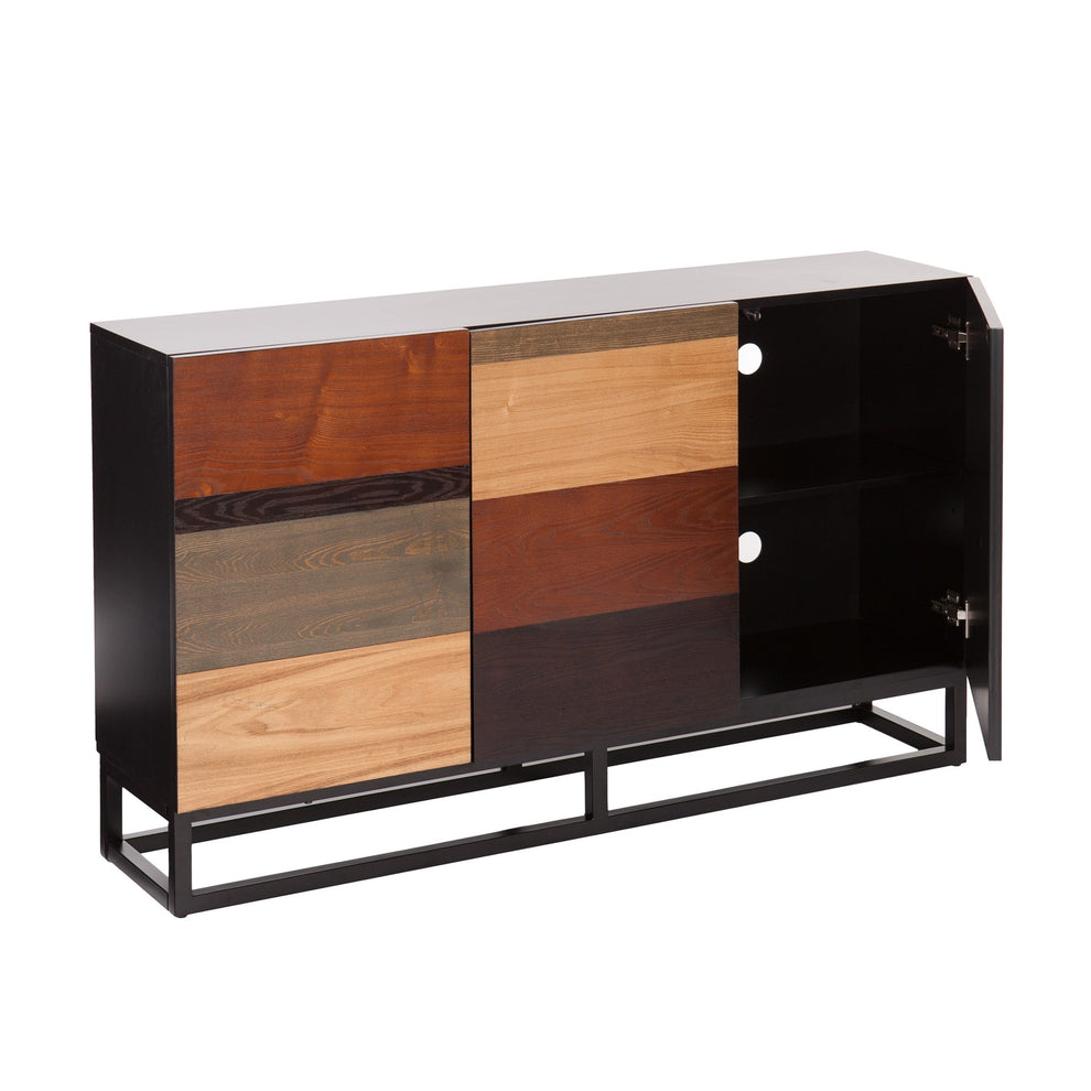 Patch Mid Century Mod Color Block Three Door Accent Cabinet By Homeroots | Cabinets | Modishstore - 5