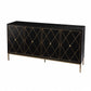 Black And Gold Harlequin Sideboard Storage Cabinet By Homeroots | Cabinets | Modishstore - 5