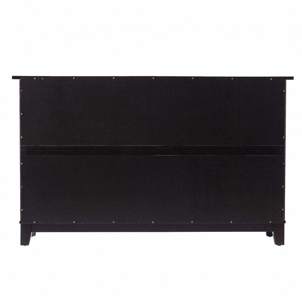 Black And Cane Bamboo Accent Storage Cabinet By Homeroots | Cabinets | Modishstore - 6