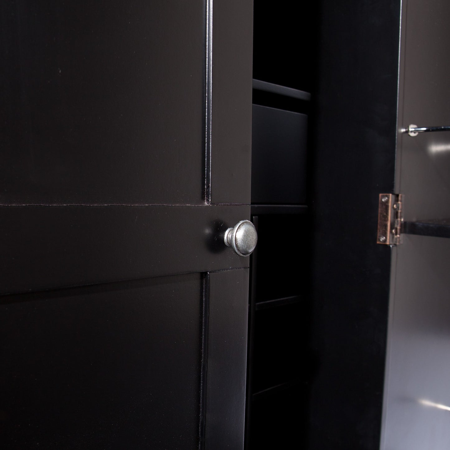 Metro Black Wood And Marble Bar Cabinet By Homeroots | Cabinets | Modishstore - 5