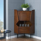 Cosmo Brown And Black Corner Bar Cabinet By Homeroots | Cabinets | Modishstore - 2