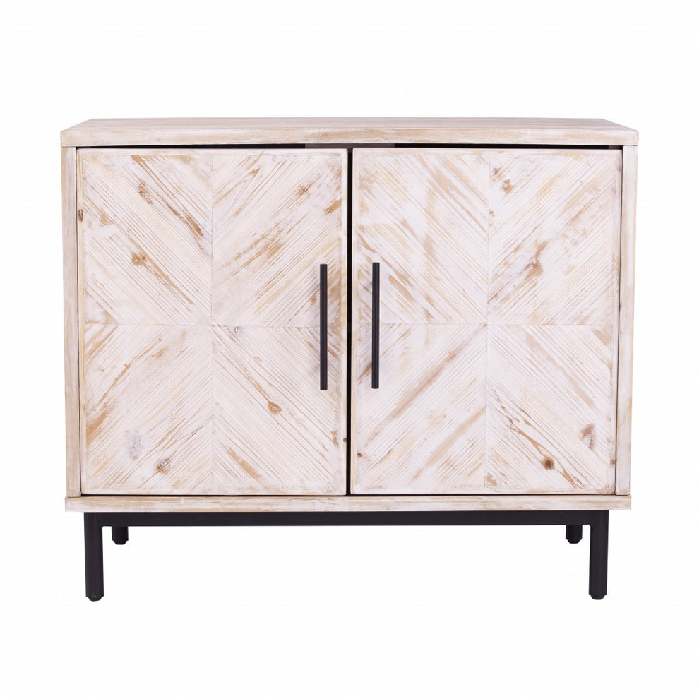 Modern Farmhouse Rustic Natural Accent Storage Cabinet By Homeroots | Cabinets | Modishstore - 4