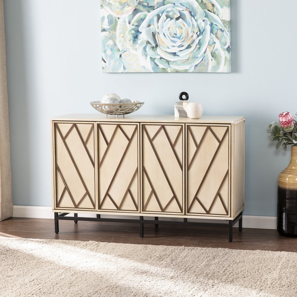 Champagne Deco Buffet Storage Cabinet By Homeroots | Sideboards | Modishstore