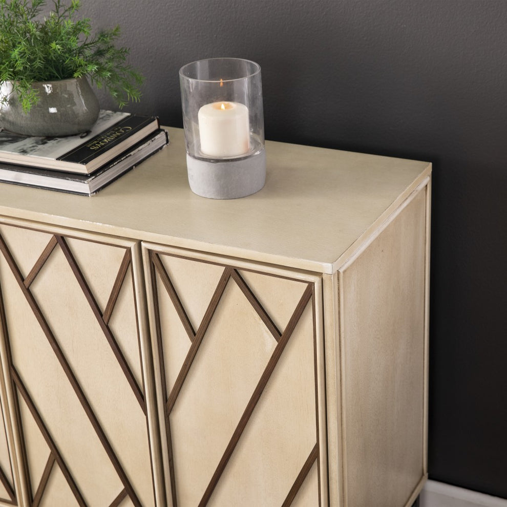 Champagne Deco Buffet Storage Cabinet By Homeroots | Sideboards | Modishstore - 2