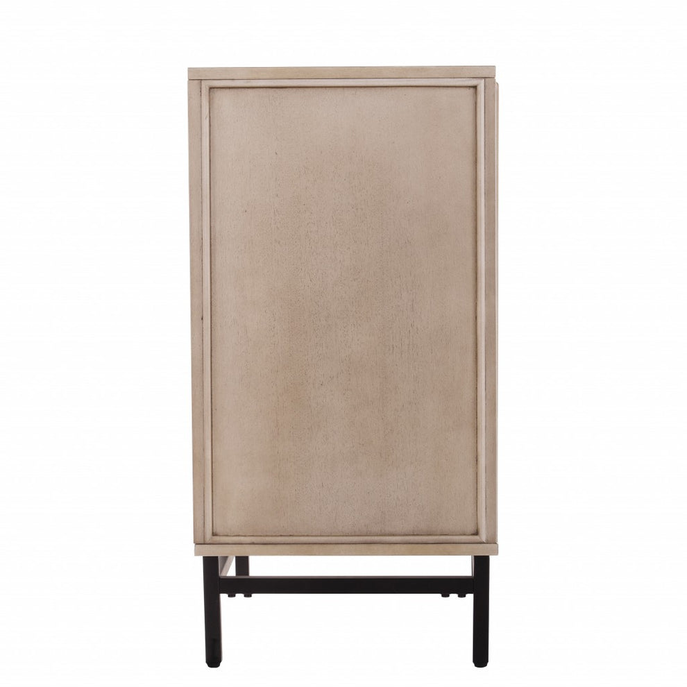 Champagne Deco Buffet Storage Cabinet By Homeroots | Sideboards | Modishstore - 6