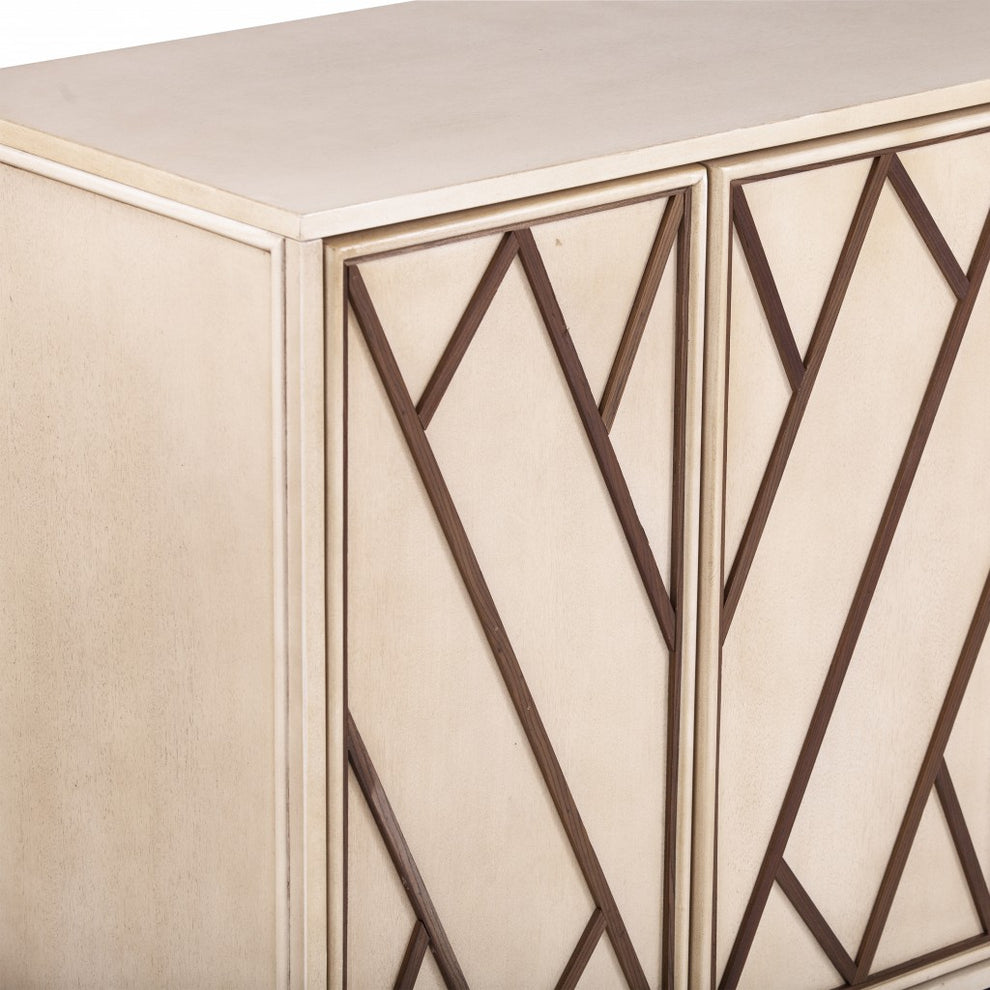 Champagne Deco Buffet Storage Cabinet By Homeroots | Sideboards | Modishstore - 9