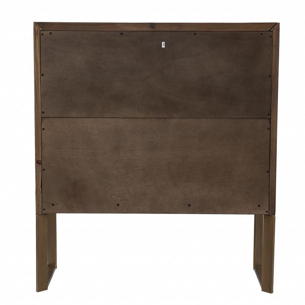 Mod Natural And Gold Reclaimed Wood Accent Cabinet By Homeroots | Cabinets | Modishstore - 7