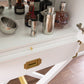 Campaign White And Gold Tall Bar Cabinet By Homeroots | Cabinets | Modishstore - 2