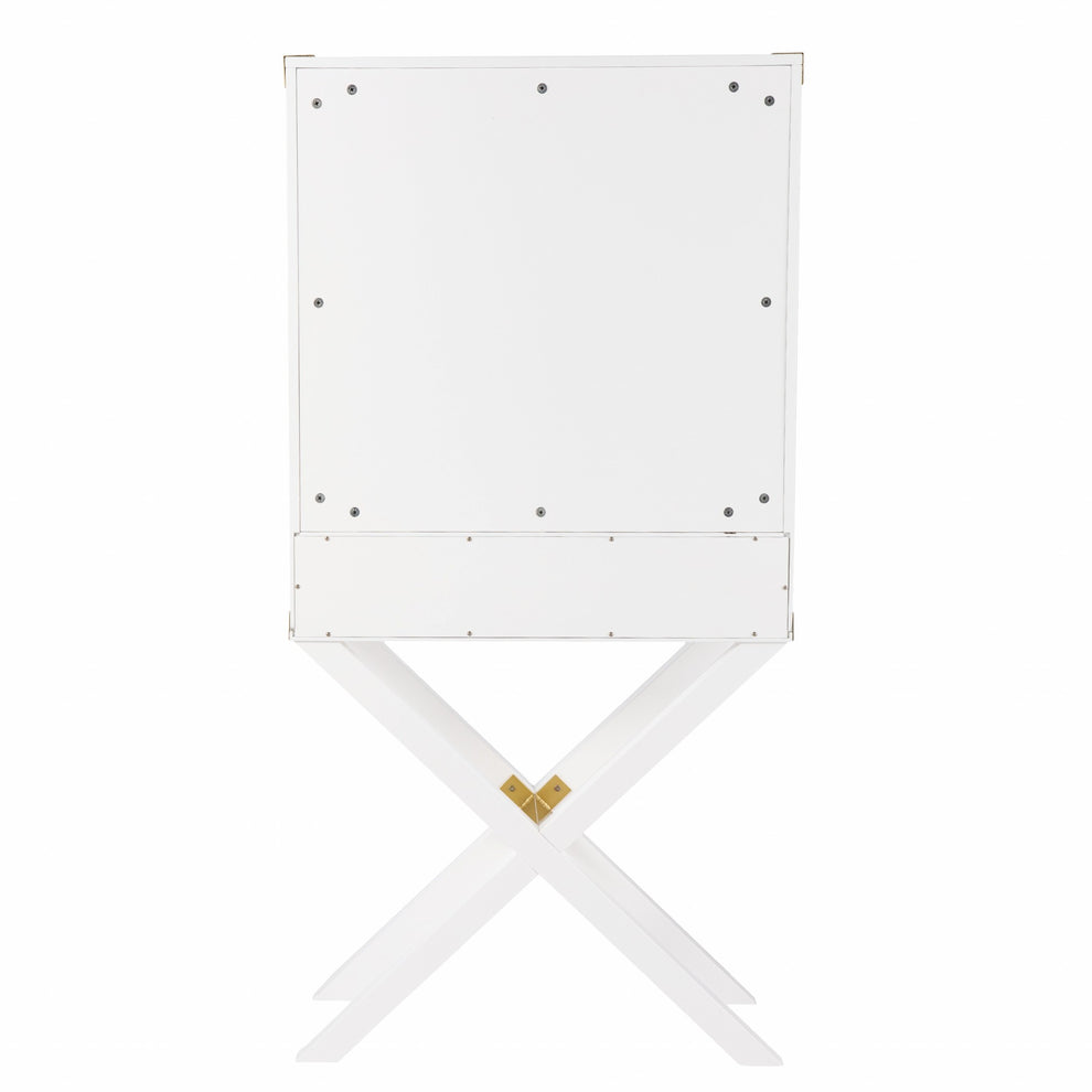 Campaign White And Gold Tall Bar Cabinet By Homeroots | Cabinets | Modishstore - 7
