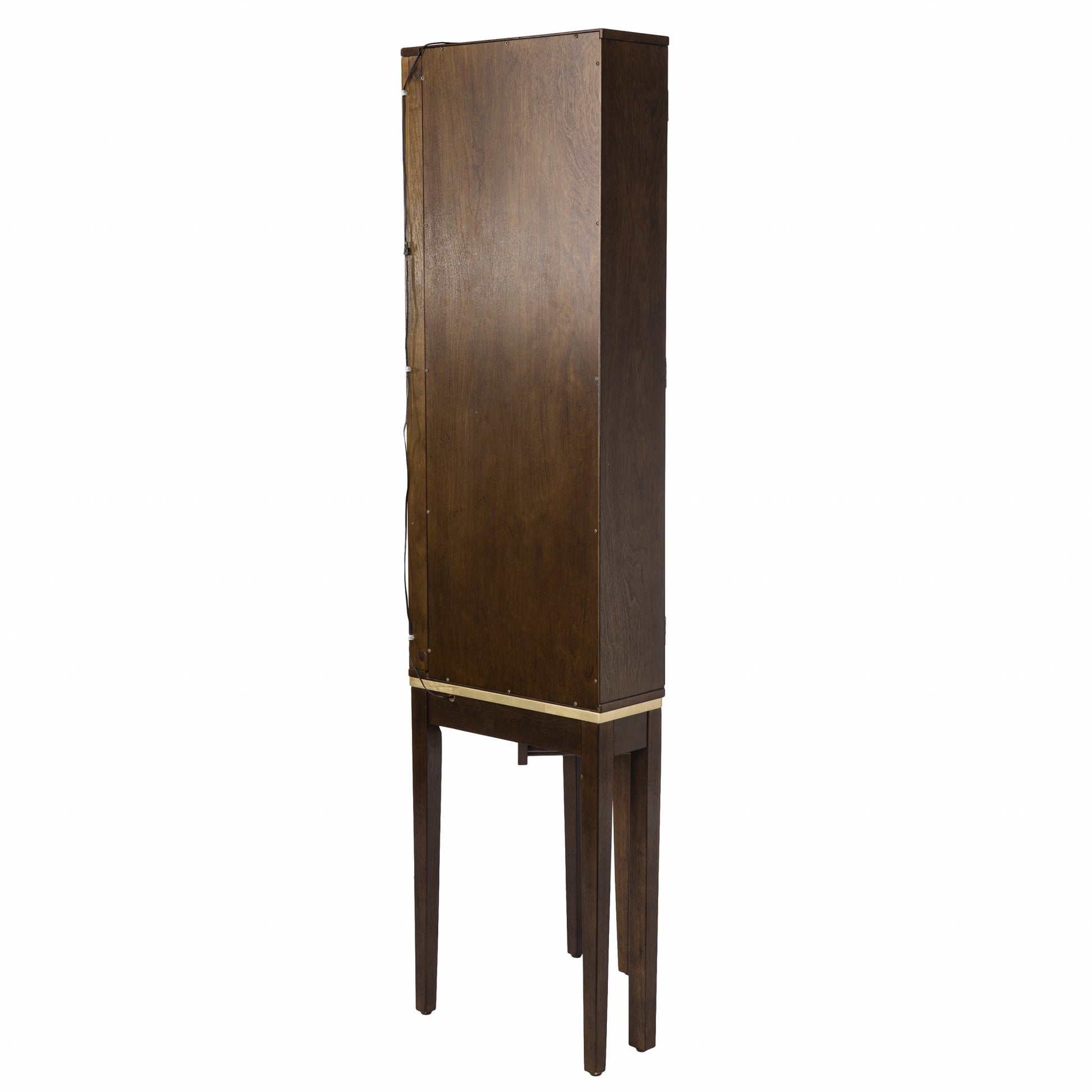 Fancy Tall Lighted Corner Curio Cabinet By Homeroots | Cabinets | Modishstore - 6