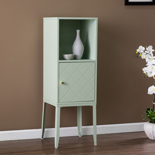 Pale Green Crosshatch Accent Storage Cabinet By Homeroots | Cabinets | Modishstore