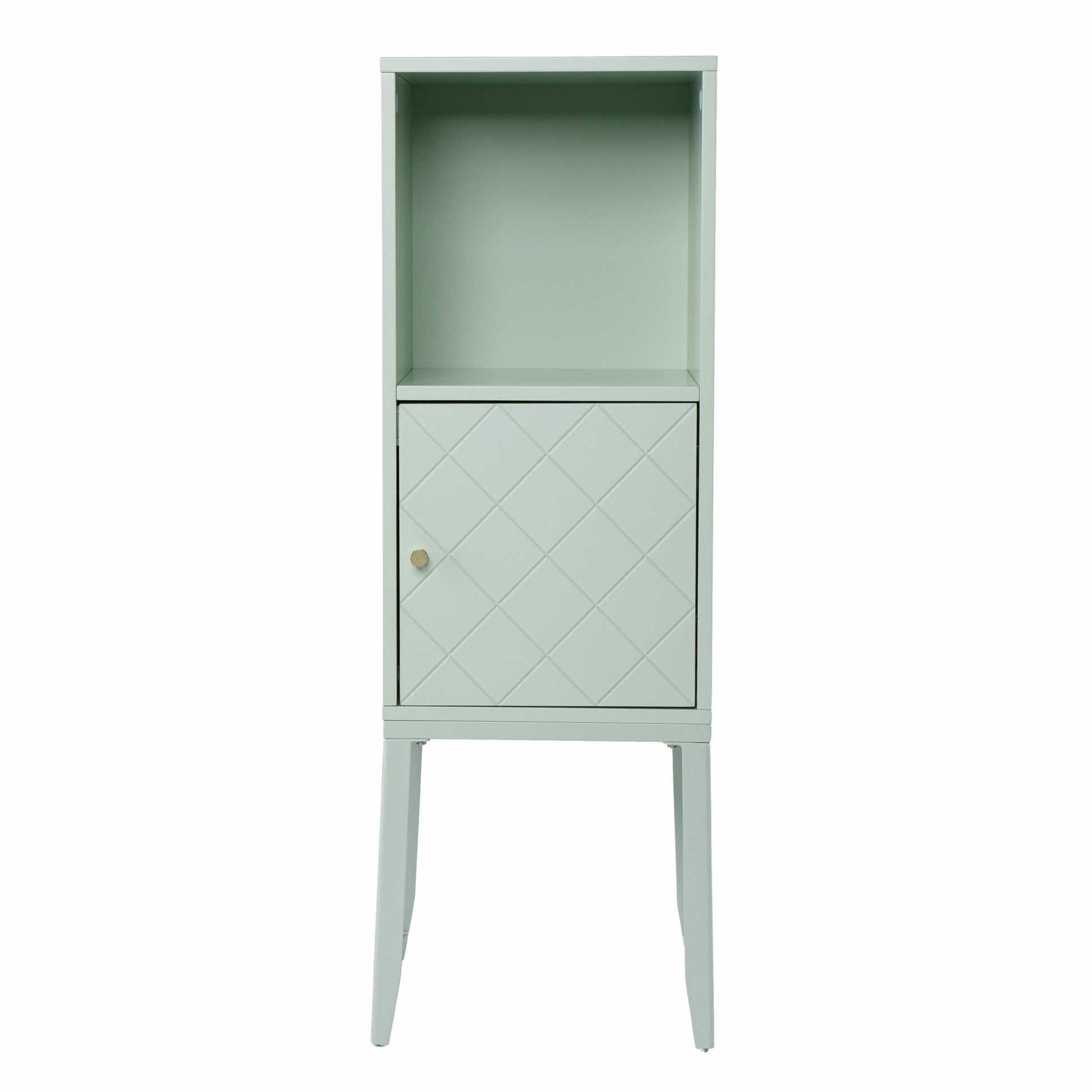 Pale Green Crosshatch Accent Storage Cabinet By Homeroots | Cabinets | Modishstore - 4