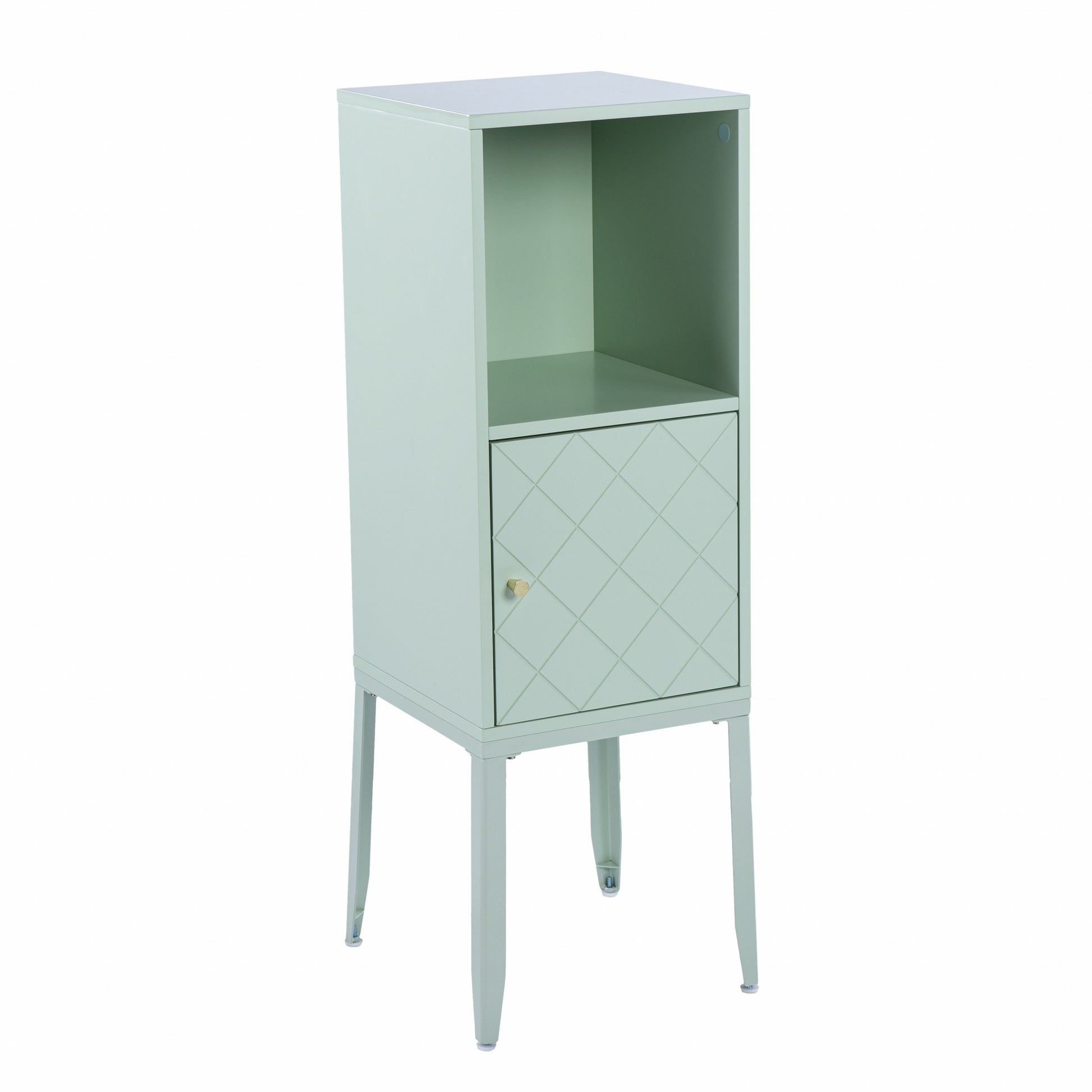 Pale Green Crosshatch Accent Storage Cabinet By Homeroots | Cabinets | Modishstore - 5