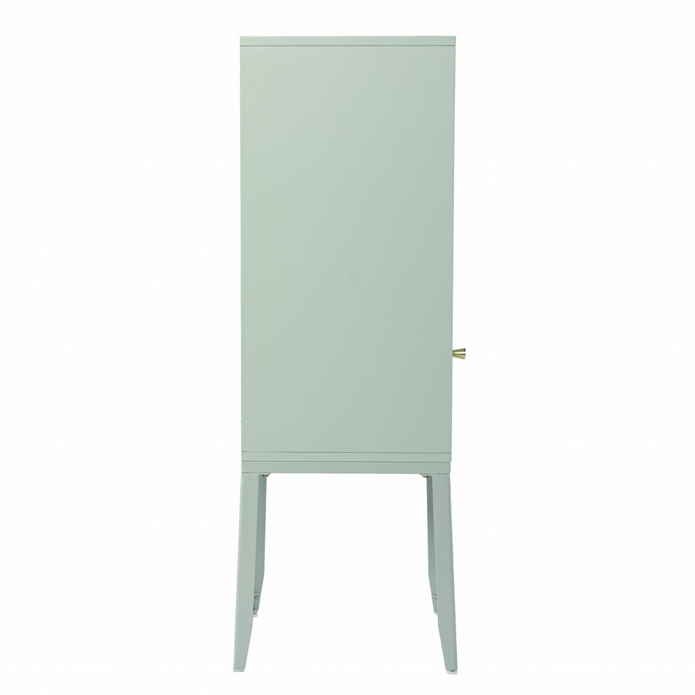 Pale Green Crosshatch Accent Storage Cabinet By Homeroots | Cabinets | Modishstore - 6