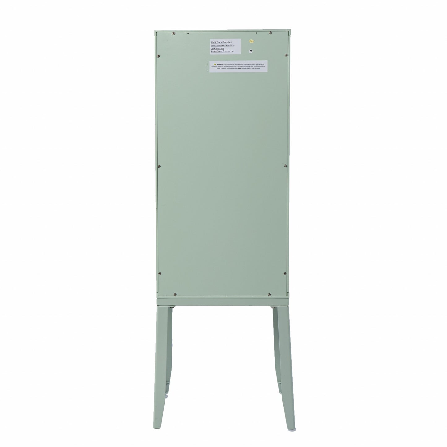 Pale Green Crosshatch Accent Storage Cabinet By Homeroots | Cabinets | Modishstore - 7