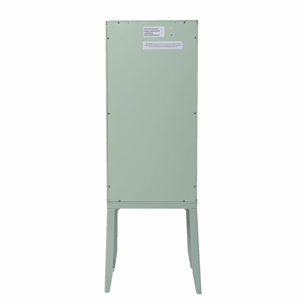 Pale Green Crosshatch Accent Storage Cabinet By Homeroots | Cabinets | Modishstore - 7