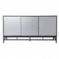 Contemporary Grid Lines Three Door Accent Cabinet By Homeroots | Cabinets | Modishstore - 4
