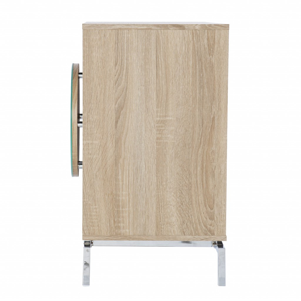 Contemporary Mirrored Circle Double Door Bar Cabinet By Homeroots | Cabinets | Modishstore - 6