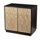Brown And Cream Sculptural Leaf Accent Storage Cabinet By Homeroots | Cabinets | Modishstore - 2