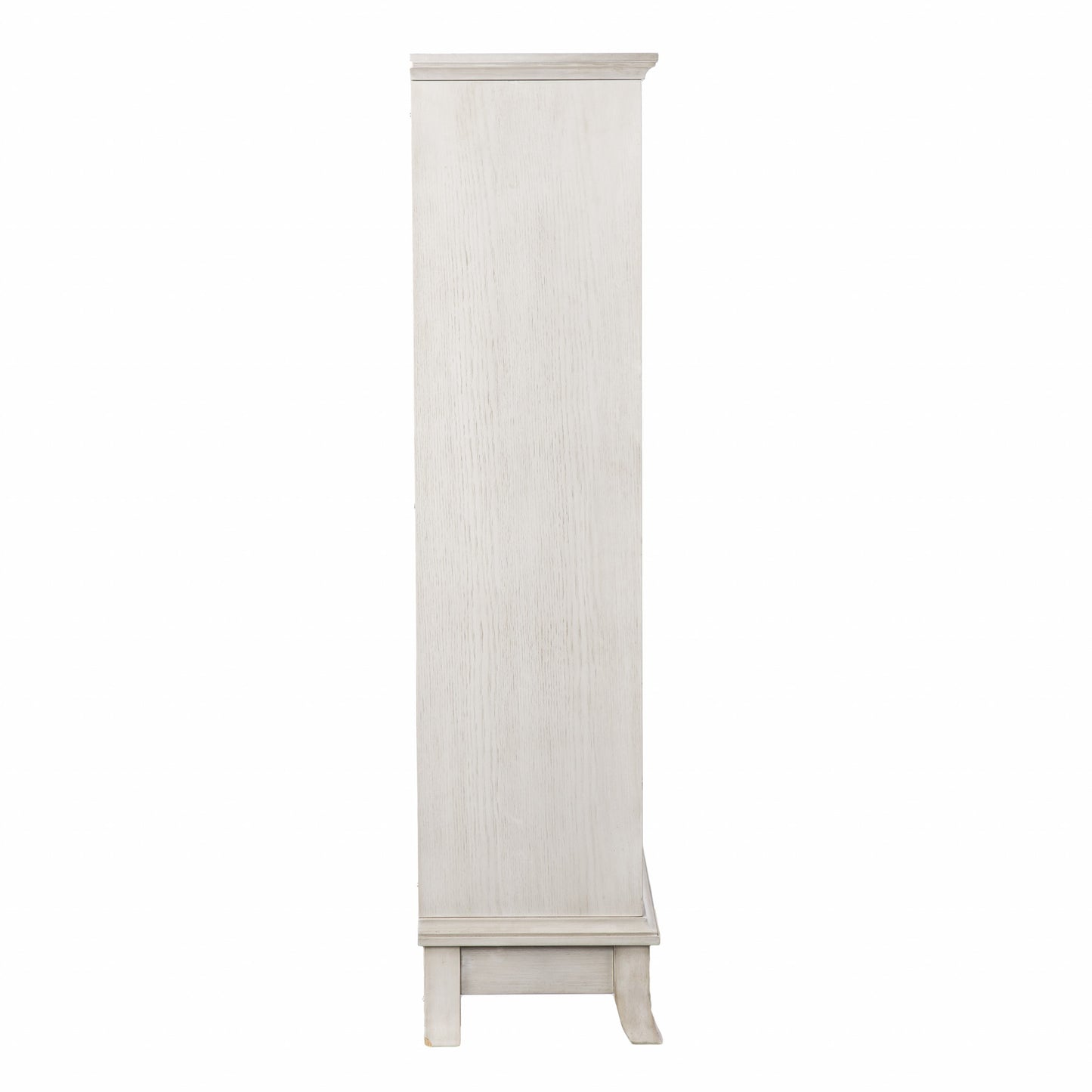 Rustic White Sliding Double Door Accent Cabinet By Homeroots | Cabinets | Modishstore - 3