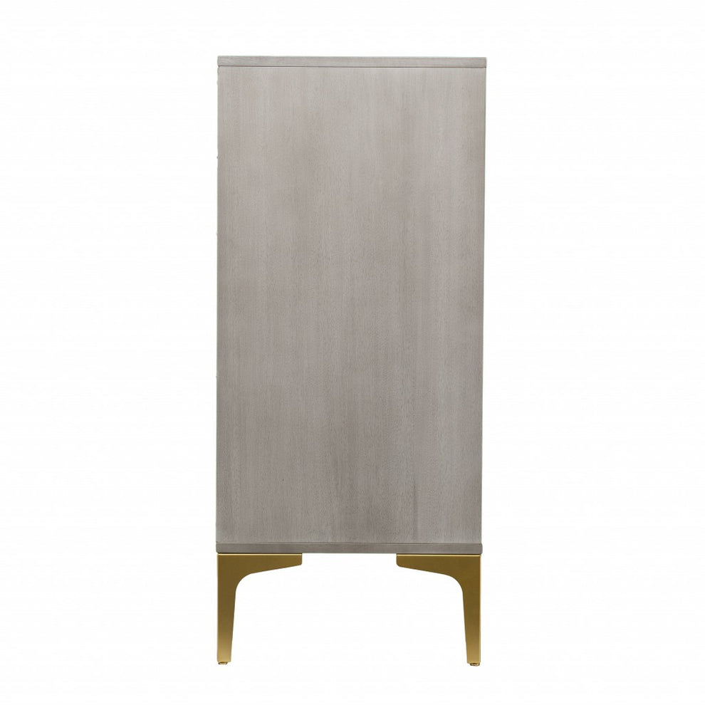Graywash Textured Geo Contemporary Accent Cabinet By Homeroots | Cabinets | Modishstore - 6