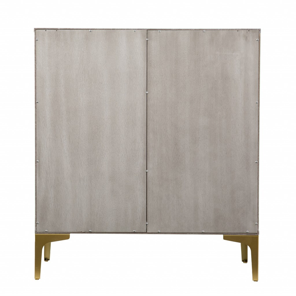 Graywash Textured Geo Contemporary Accent Cabinet By Homeroots | Cabinets | Modishstore - 7