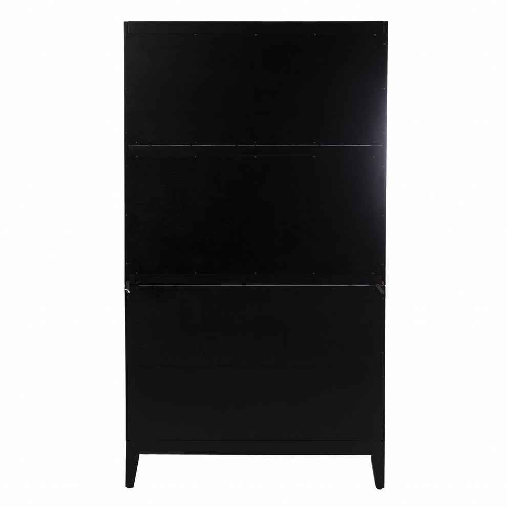Rustic Black And Light Bamboo Tall Buffet Cabinet By Homeroots | Sideboards | Modishstore - 6