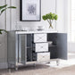 Glamorous Mirrored Bling Multi Storage Accent Cabinet By Homeroots | Cabinets | Modishstore - 3