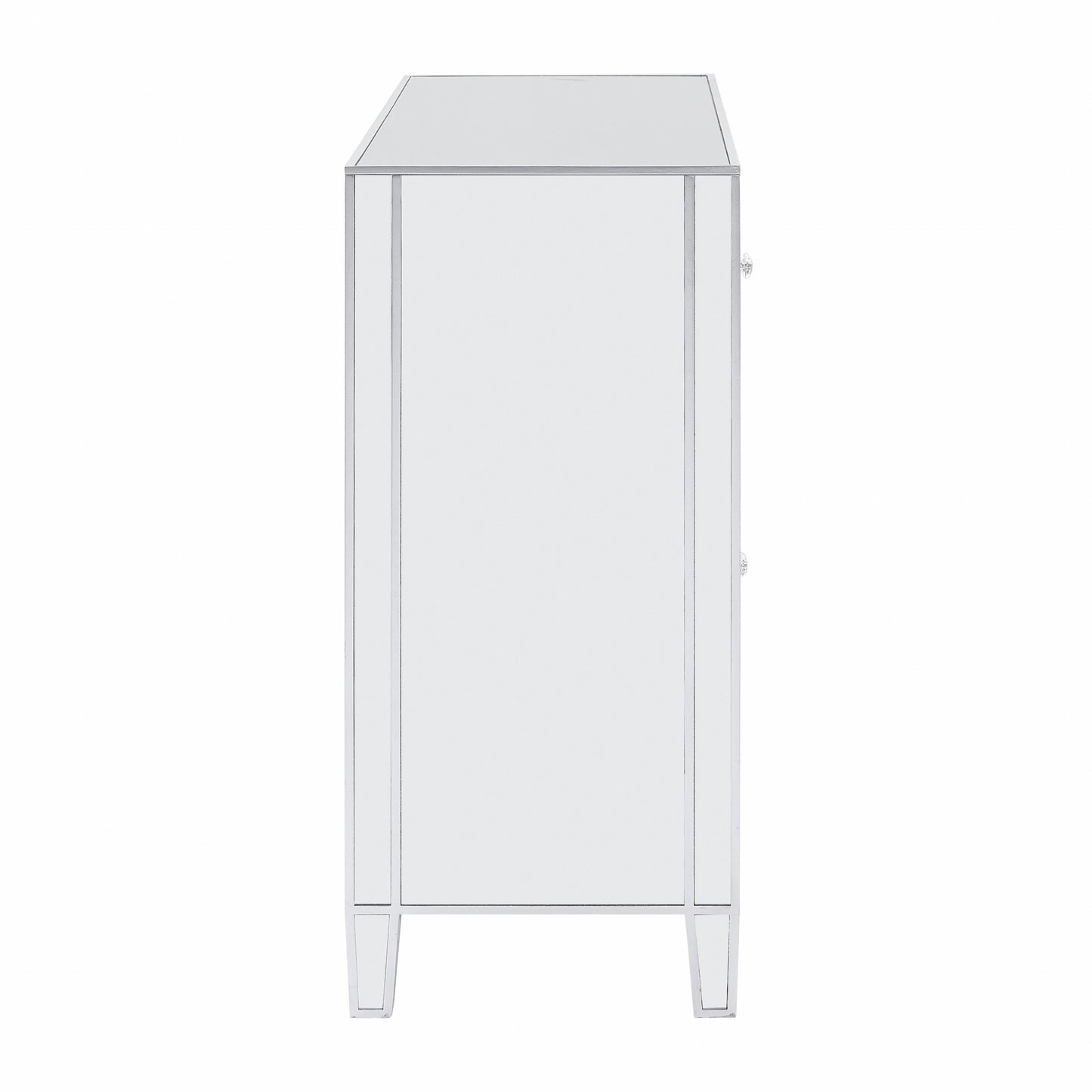 Glamorous Mirrored Bling Three Door Accent Cabinet By Homeroots | Cabinets | Modishstore - 6