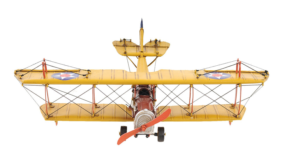 c1918 Yellow Curtiss Biplane Model Sculpture By Homeroots | Sculptures | Modishstore - 2