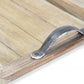 Wooden Paneled Tray With Metal Handles By Homeroots | Trays | Modishstore - 4