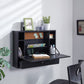 Black Wall Mount Folding Desk By Homeroots | Desks | Modishstore