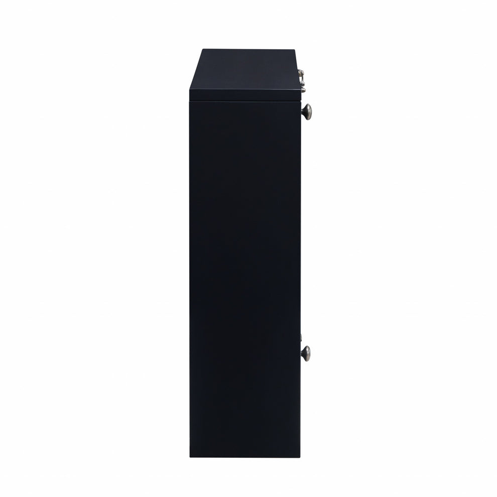 Black Wall Mount Folding Desk By Homeroots | Desks | Modishstore - 7