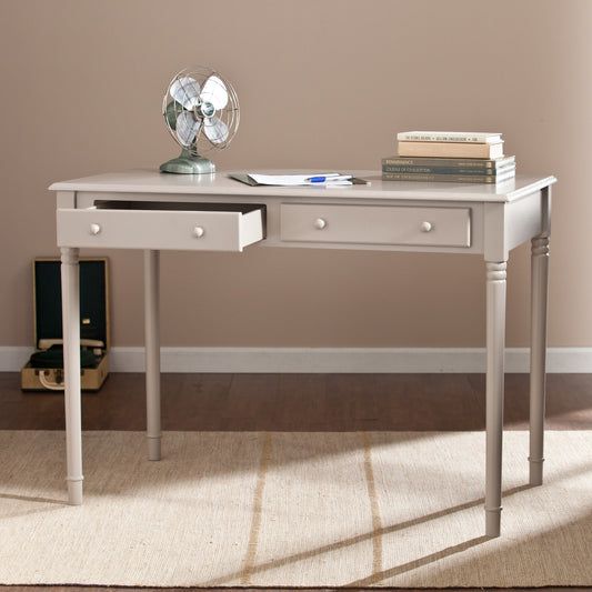 Warm Gray Writing Desk By Homeroots | Desks | Modishstore