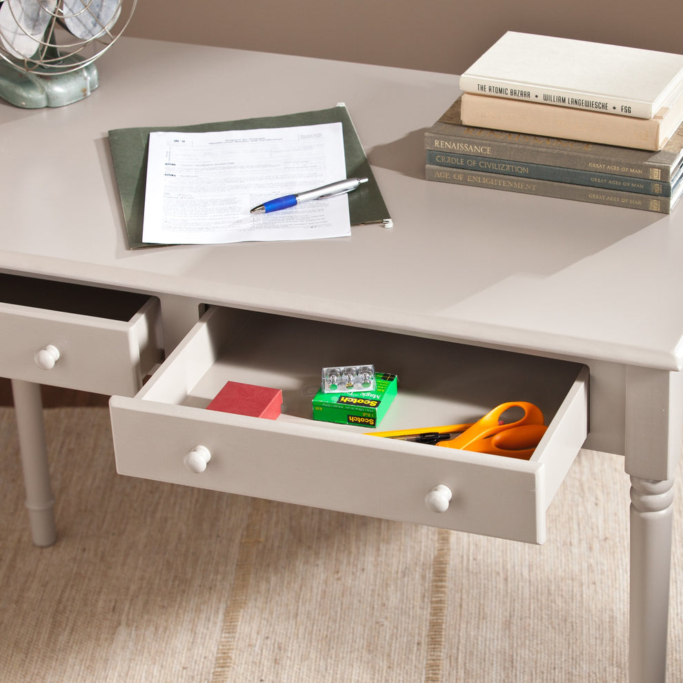 Warm Gray Writing Desk By Homeroots | Desks | Modishstore - 2