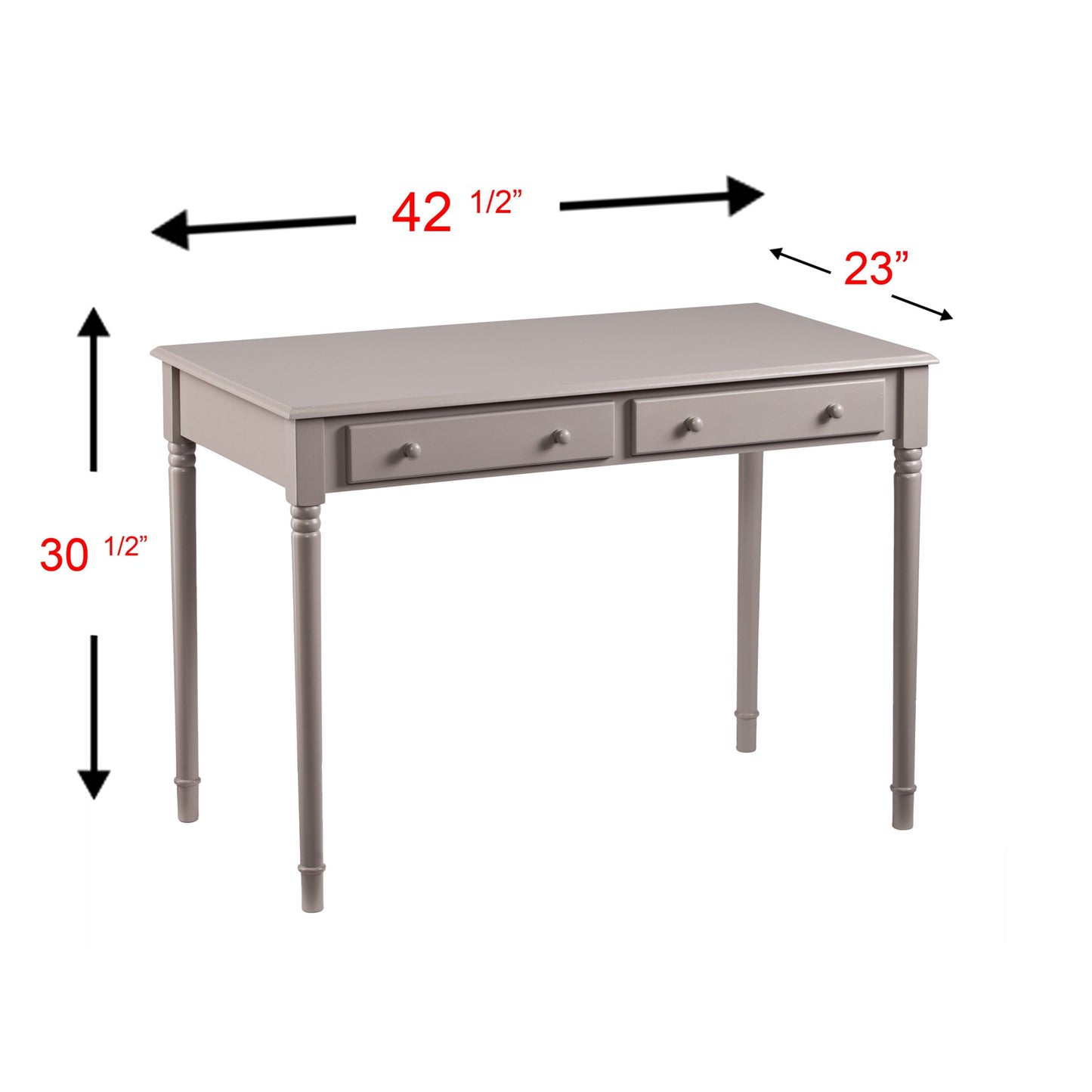 Warm Gray Writing Desk By Homeroots | Desks | Modishstore - 6