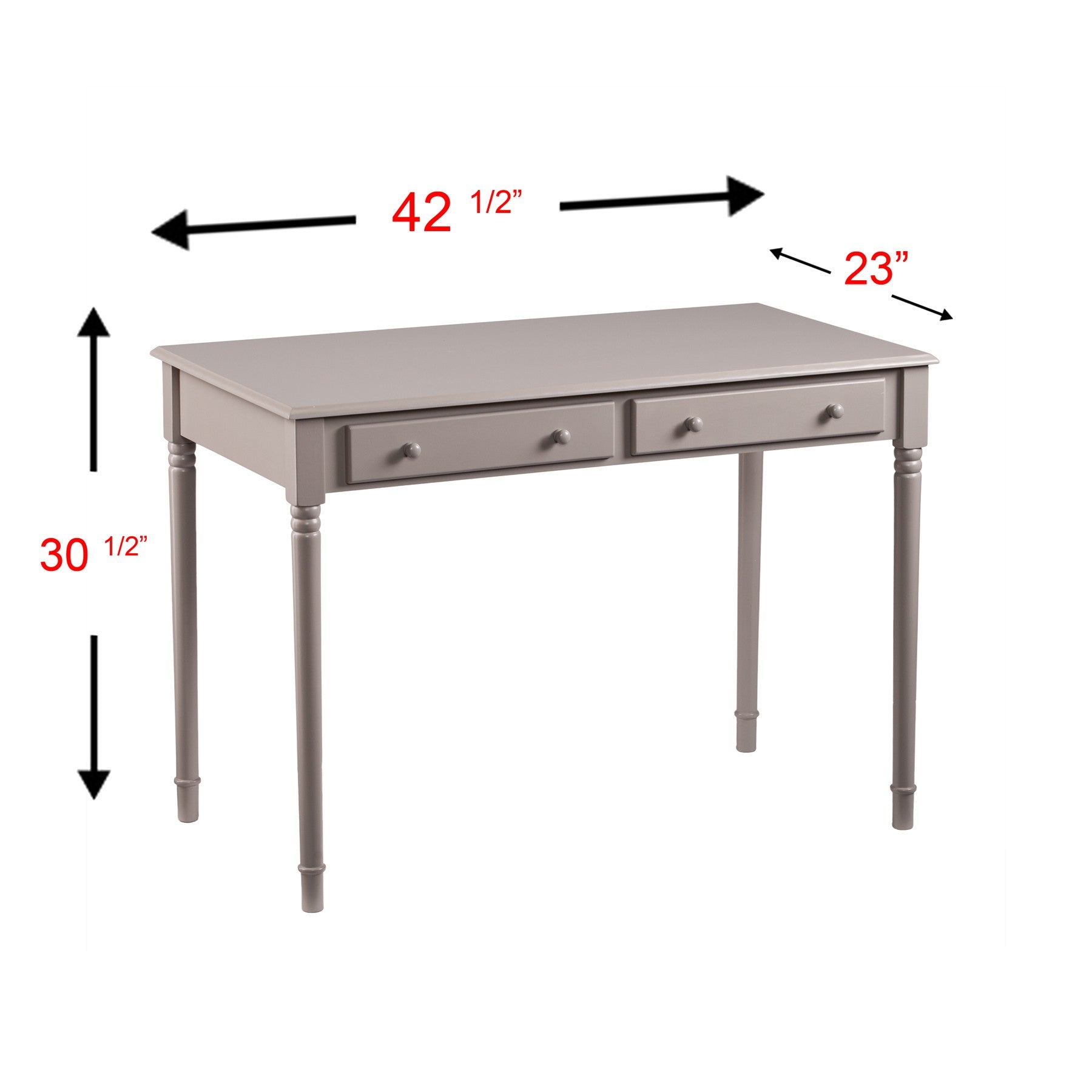 Warm Gray Writing Desk By Homeroots | Desks | Modishstore - 6