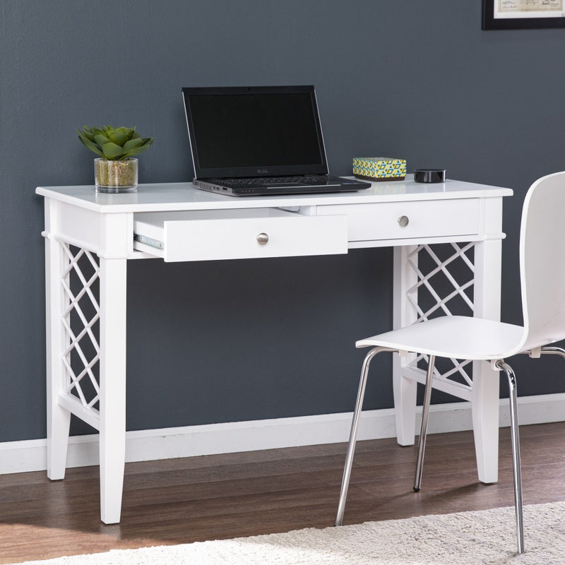 White Writing Desk By Homeroots | Desks | Modishstore