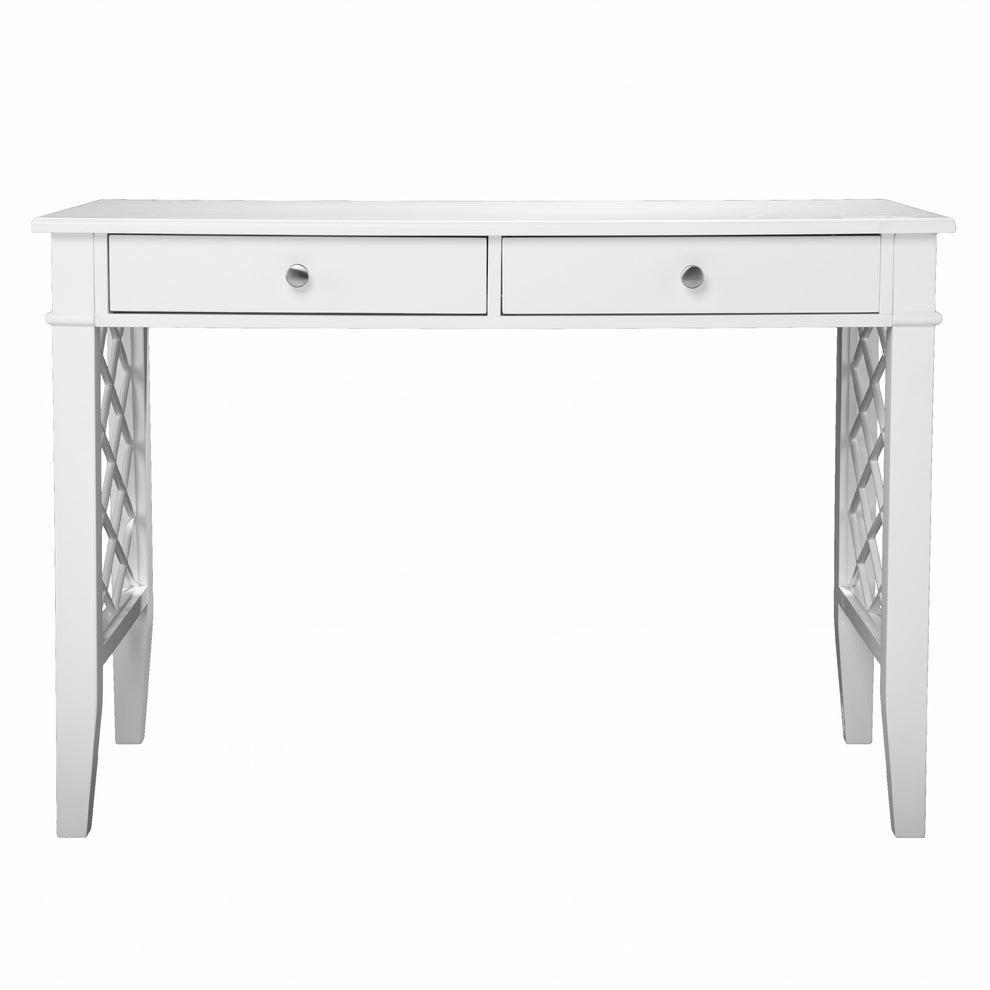 White Writing Desk By Homeroots | Desks | Modishstore - 2