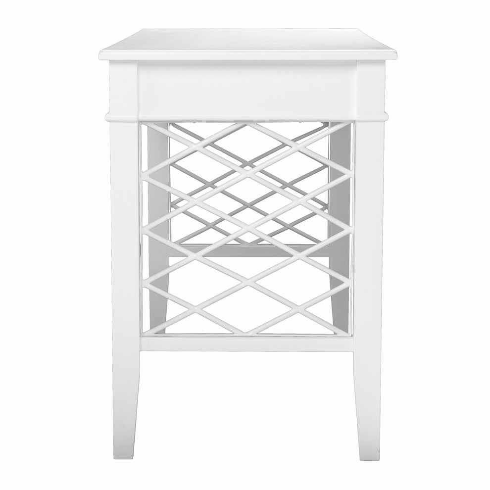 White Writing Desk By Homeroots | Desks | Modishstore - 4