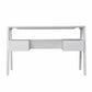 Metallic White Modern Writing Desk By Homeroots | Desks | Modishstore - 4