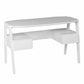 Metallic White Modern Writing Desk By Homeroots | Desks | Modishstore - 5