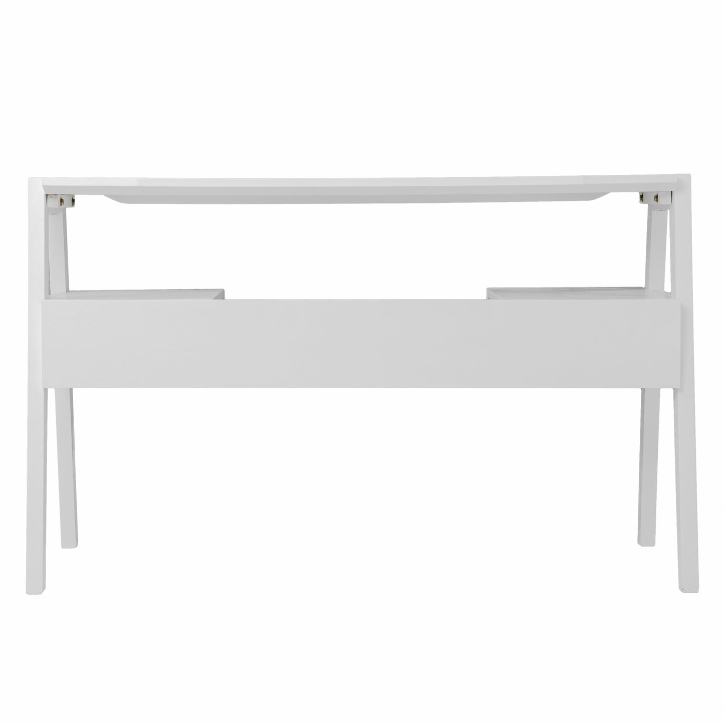 Metallic White Modern Writing Desk By Homeroots | Desks | Modishstore - 7