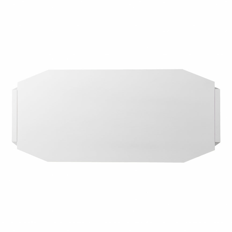 Metallic White Modern Writing Desk By Homeroots | Desks | Modishstore - 8