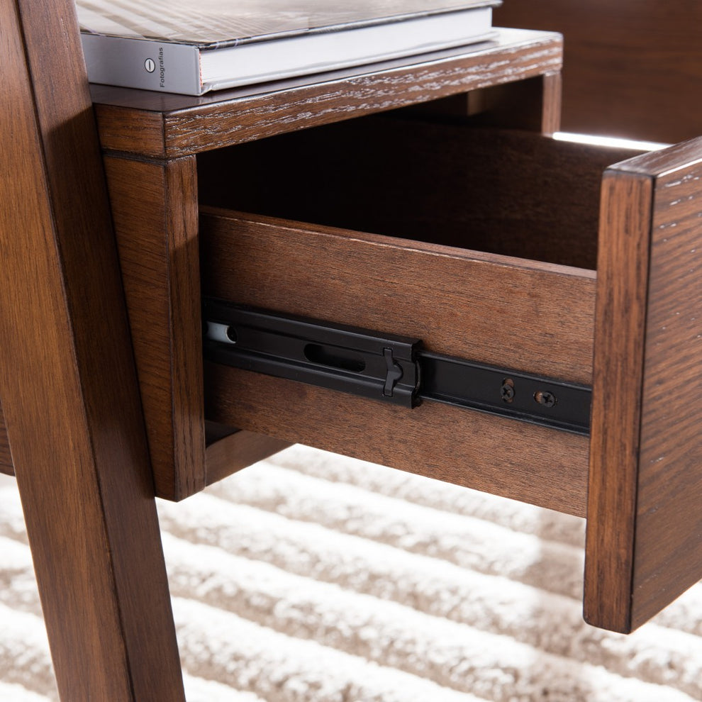 Tobacco Brown Modern Writing Desk with Storage By Homeroots | Desks | Modishstore - 2