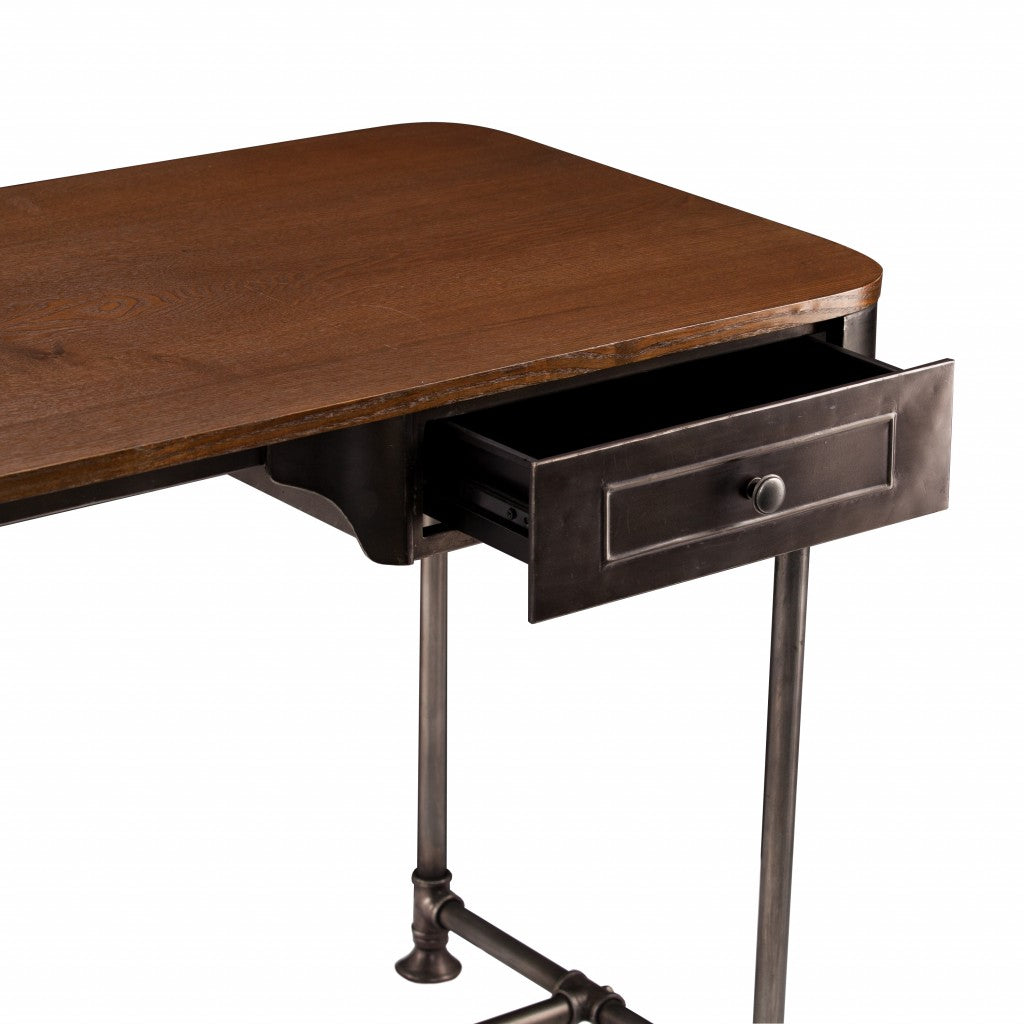Factory Desk with Drawers By Homeroots | Desks | Modishstore - 6