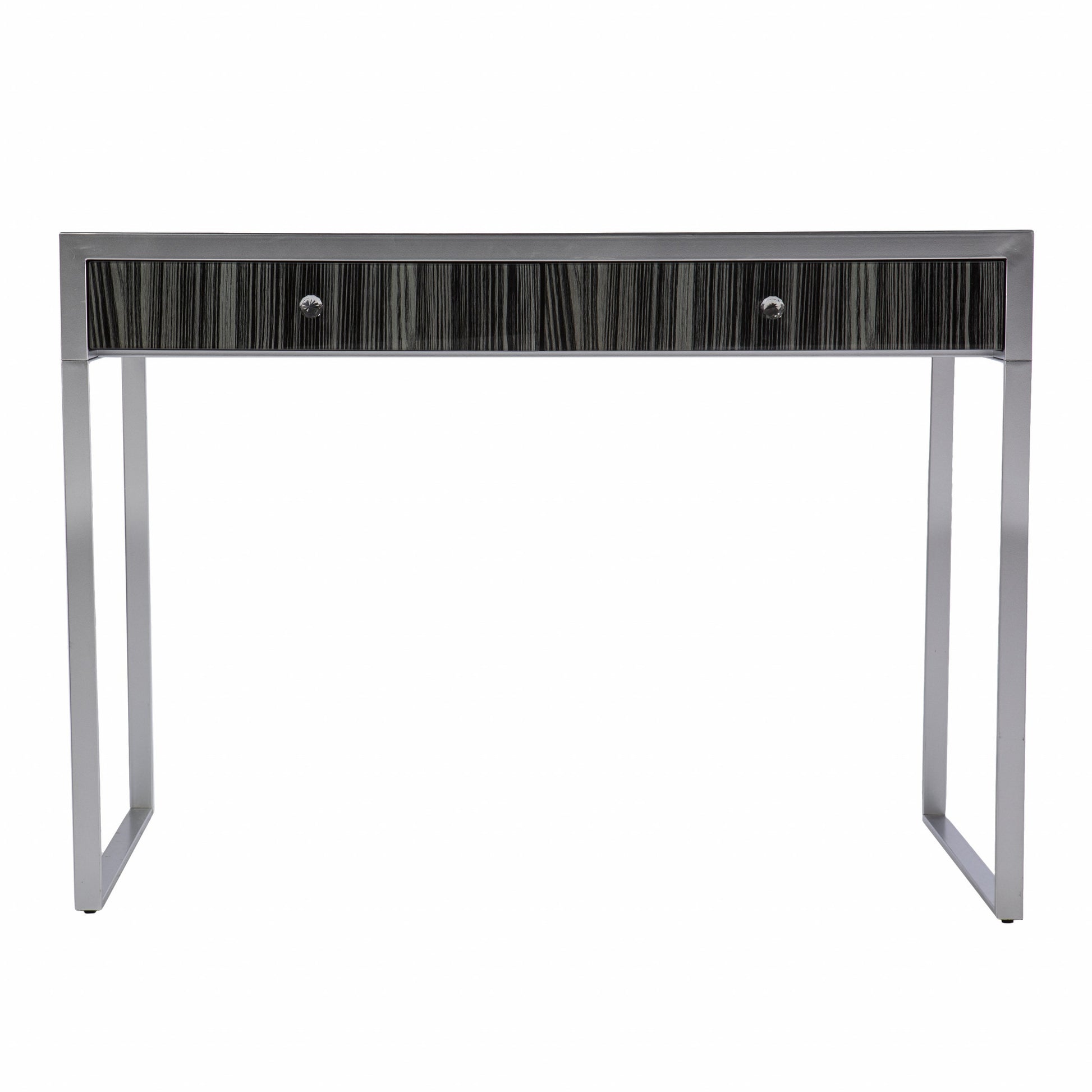 Black And Silver Writing Desk By Homeroots | Desks | Modishstore - 4