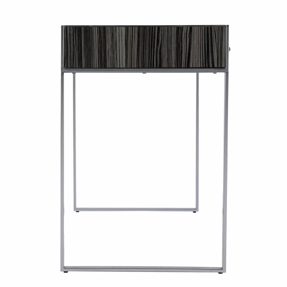 Black And Silver Writing Desk By Homeroots | Desks | Modishstore - 6