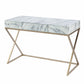 Faux Marble Writing Desk with Storage By Homeroots | Desks | Modishstore - 4