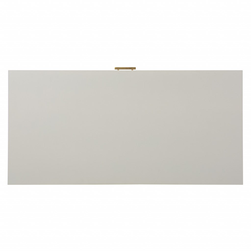 Gray Lattice Desk with Storage By Homeroots | Desks | Modishstore - 8